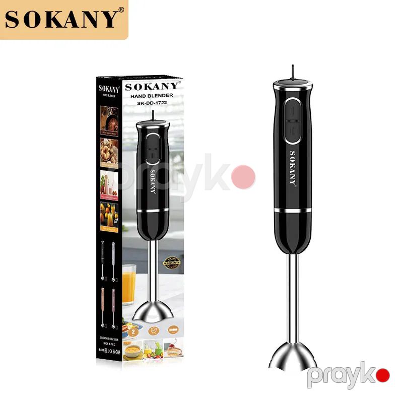 Sokany Metbex Blenderi 300 Wat Gücə Məxsus 2 Qarışdırma Sürətli Davamlı Paslanmayan Polad Bıçaq SK-1722 — Blenderlər, xırdalayanlar və mikserlər, Bakı (8)