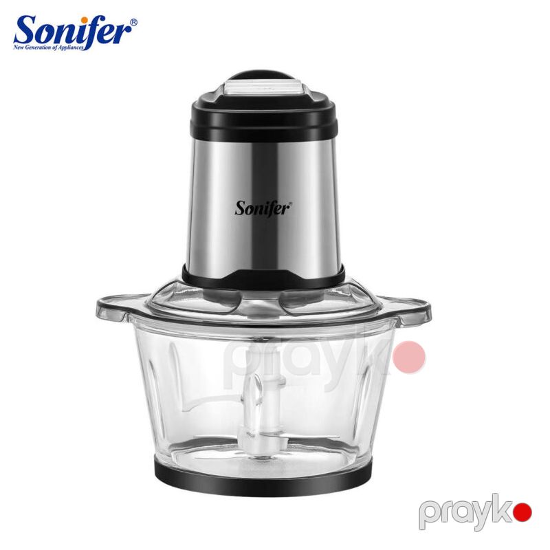 Sonifer SF-8134 Doğrayıcı 2.6 litrlik şüşə qab tərəvəz ət doğrayıcı blender Boz doğrayıcı — Blenderlər, xırdalayanlar və mikserlər, Bakı (2)