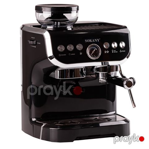 Sokany SK-6866 Çoxfunksiyalı Elektrikli Kofe Maşını Kappuçino Espresso Kofe Hazırlayan Aparat 1560 W — Bakı