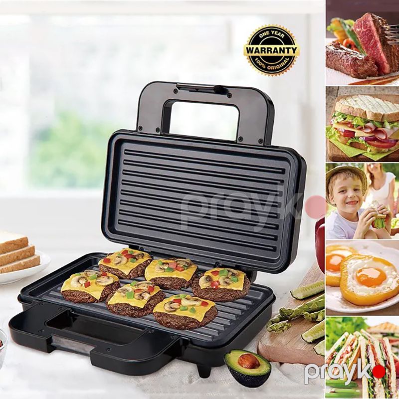 Elektrik Sokany Vafli Hazırlayan Maşın SK-BBQ-227 Elektrikli Yapışmayan Led İşıqlı Qril Toster Sendviç Maşını 1000W — Toster və vaflyasıcı, Bakı (2)