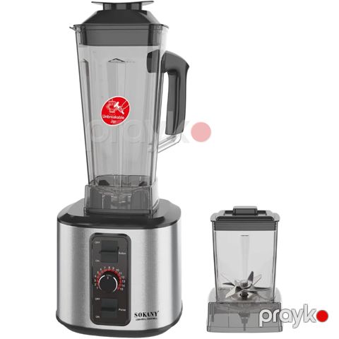 Sokany SK-03043 - Blender 2-i 1-də Blender Paslanmayan Polad Bıçaq Çox Məqsədli Blender 1700W Güc — Bakı