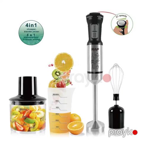 Üstün Keyfiyyətli Manual Blender 4-ü 1 Arada Elektrikli RAF Əl Blenderi Portativ Tərəvəz Doğrayıcı Blender Dəsti 500W Yumurta Çırpıcı — Bakı