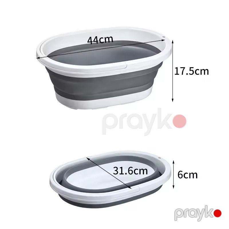 Qatlanan Camaşırxana Vedrə 18L Böyük Ölçülü Qatlana Bilən Qalın Camaşırxana Vedrə Böyük Plastik Lavabo Hamam Vedrəsi — Mallar, Bakı (6)