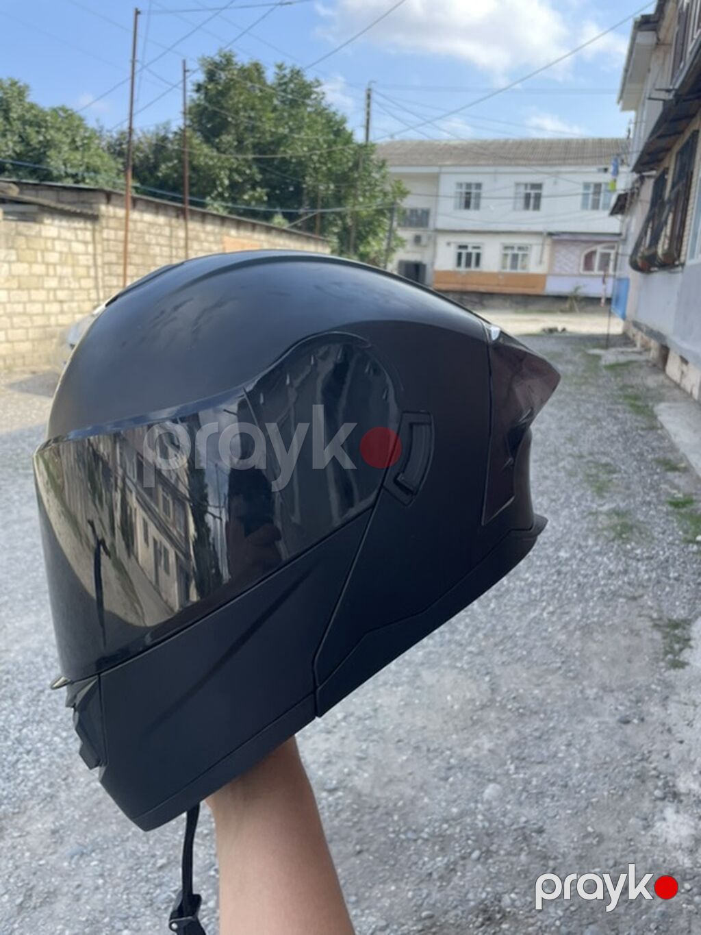 Crown Racing moto dəbilqəsi – modular (açılıb-bağlanan çənə hissəli) — Motosiklet geyimi, Xudat (8)
