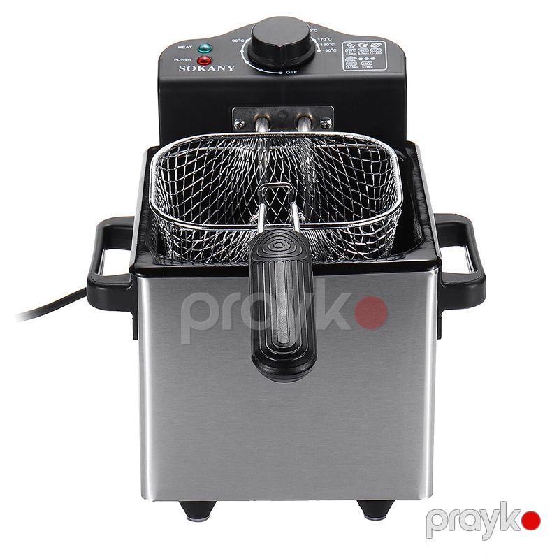 Sokany WJ-804 Fritöz Elektrikli Qızartma Sobası Termostat Fri Aparatı — Soba və qrillər, Bakı (5)