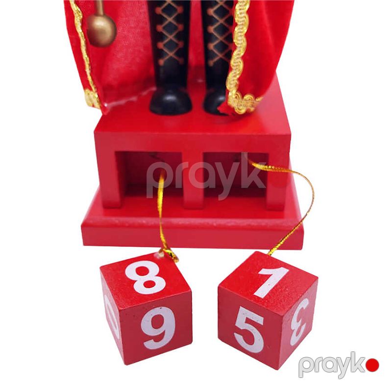 Şelkunçik 35SM Masaüstü Dekoru BB 248-35/3519 Taxta Kral Əsgər Taxta Şelkunçik Qırmızı Rəngli — Mallar, Bakı (3)