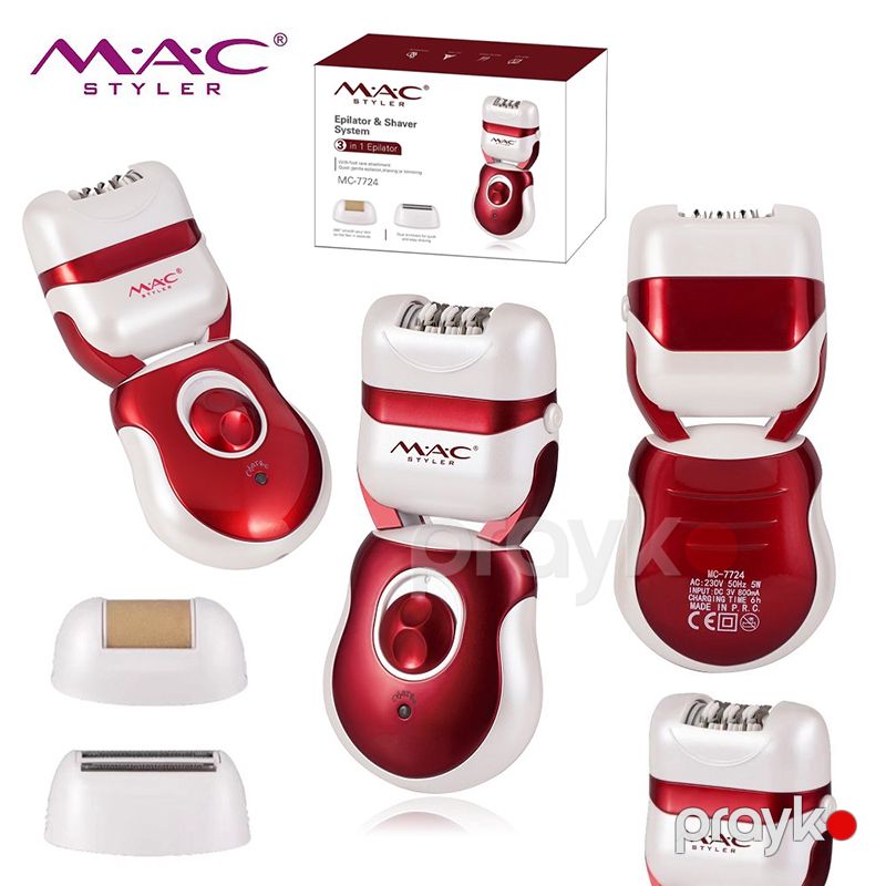 MAC Styler 3-ü 1-də Epilator MC-7700 Simsiz Bədən Epilatoru Qadınlar Üçün Dəst Epilyasiya Cihazı — Usturalar, trimmerler və epilyatorlar, Bakı (3)