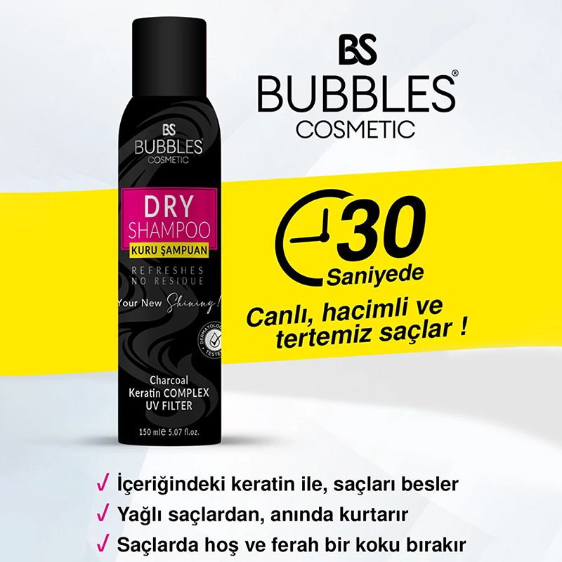 Bubbles Cosmetics Yağlı Saçlar Üçün Təravətləndirici Saç Spreyi 150 Extra Volumizing Volumizer Keratin Complex — Saç qayığı, Bakı (4)