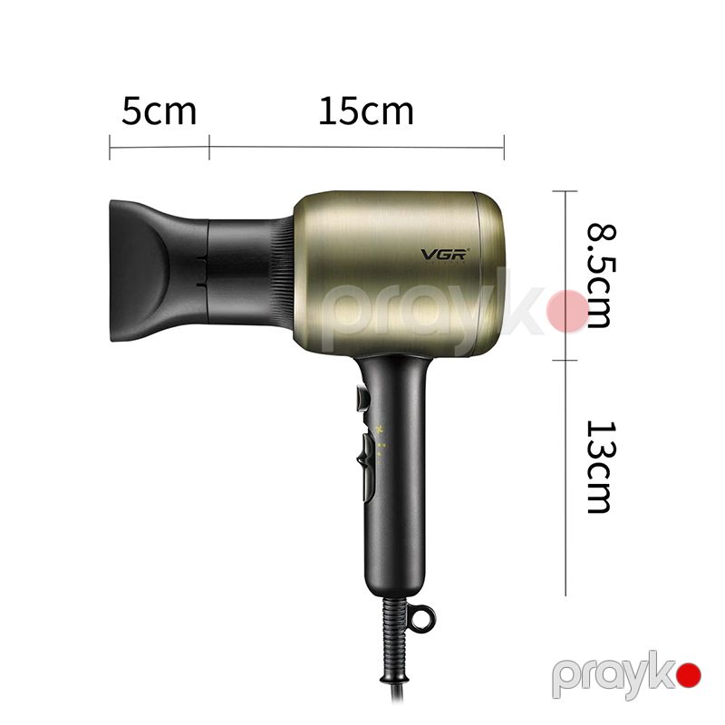 VGR Professional Fen 1800-2200W Yüksək Sürətli Peşəkar Salon Saç Quruducu Hava Feni V-453 — Fən, Bakı (5)
