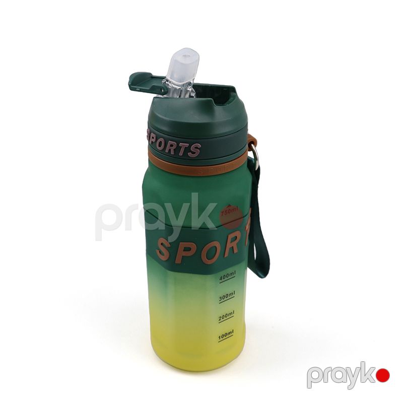 Sızdırmaz BPA-sız Rengli Su Şüşəsi Plastik Düşərgə, Velosiped Su Qabı 750 ml — Termos və termoş, Bakı (4)