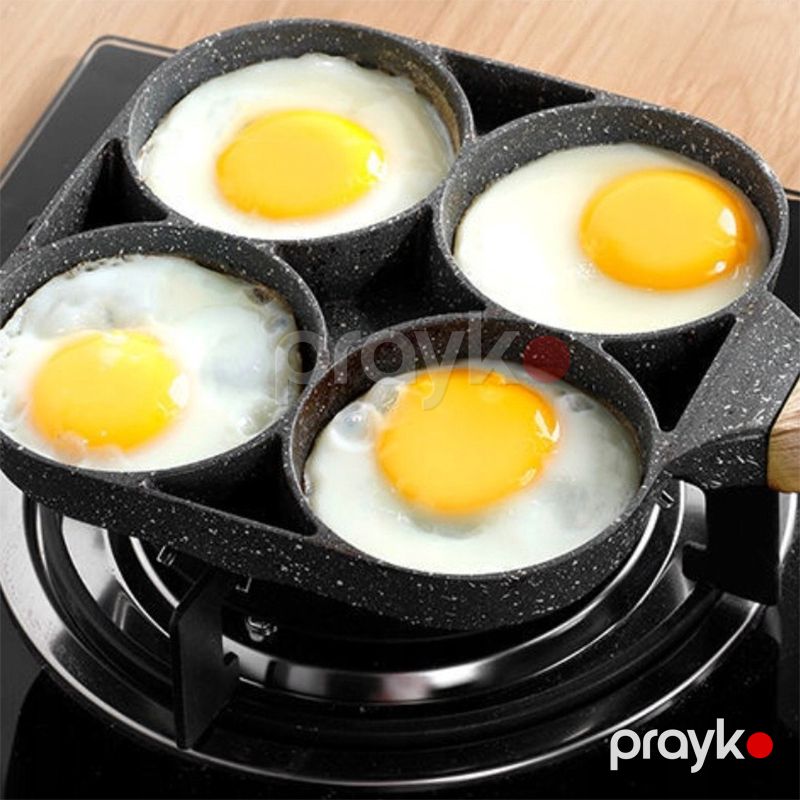Yumurta Pancake Bişirmək Üçün Tava 4 Bölməli 18 sm Qranit Tava — Qablar və mətbəx əşyaları, Bakı (6)