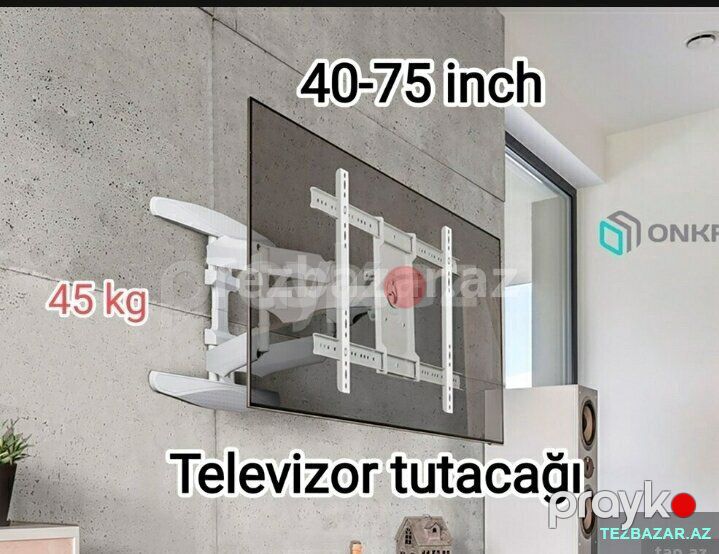 İki qollu Televizor asılqanı satılır — Televizorlar, Bakı (3)