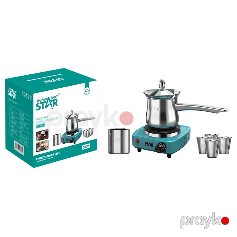 Wınnıng Star ST-9640 Portativ Elektrikli Qızdırıcı Soba Çaydan Stəkan Dəsti İlə Pilitə — Plitələr, Bakı (6)