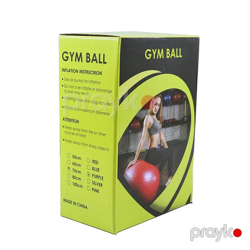Partlamaya Qarşı Yoqa Topu Fitness Plates Topu Fitness Ball 75sm Yumşaq Gimnastika Topu Swissball Ball Pompası — Fitness və yoqa, Bakı (5)