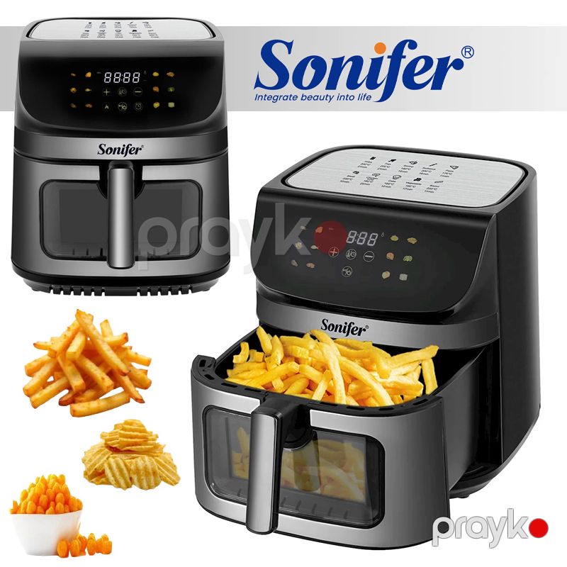 Vizual Pəncərəli Rəqəmsal LED Ekranlı Sonifer SF-1040 Airfryer Yüksək Keyfiyyətli Böyük Tutumlu Elektrikli Hava Qızdırıcısı Fritöz — Digər mətbəx texnikası, Bakı (3)