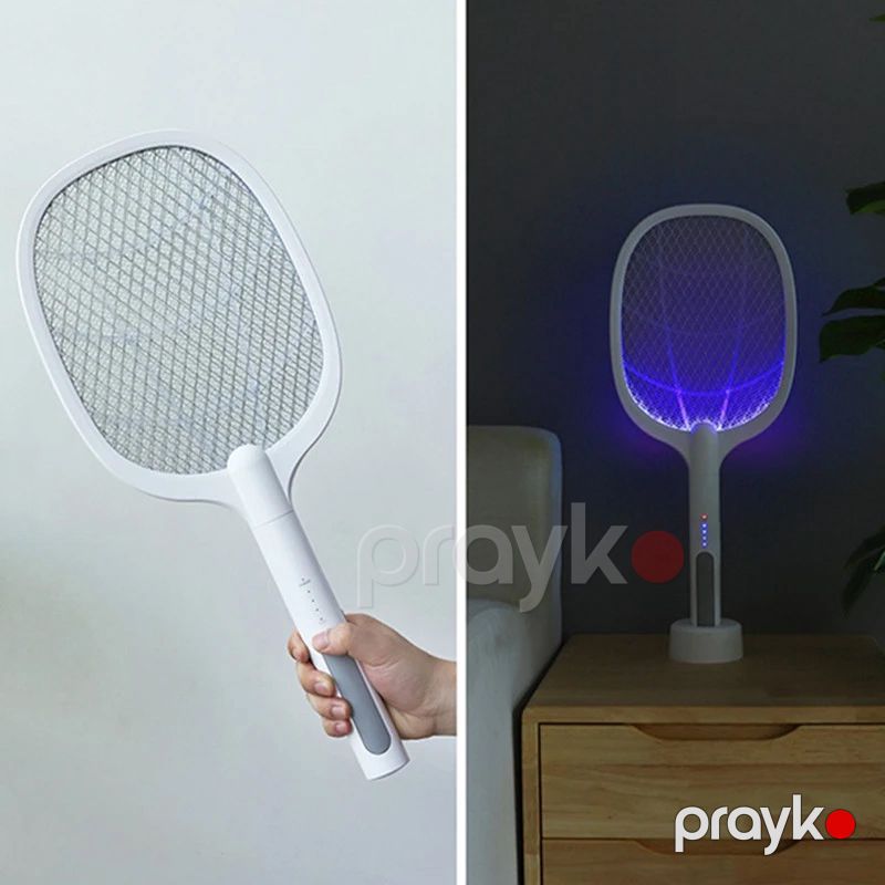 LED İşıqlı Elektrikli Ağcaqanad Öldürücü Təkrar Doldurulan USB Milçək Böcək Qovucu Əl Raketkası 3000 V — Mallar, Bakı (4)