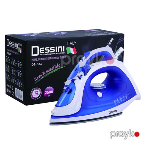 Dessını DS-333 Paslanmayan Polad Altlıqlı Buxarlı Ütü 2500W Gücündə Yüksək Keyfiyyətli Elektrikli Peşəkar Buxarlı Ütü — Bakı