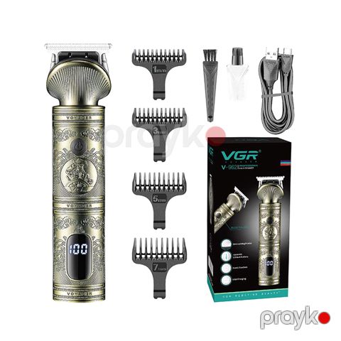 VGR V-962 Professional Simsiz Pro VGR Trimmer Kişi Saç Saqqal Kəsici Rəqəmsal Hair Crepper — Bakı