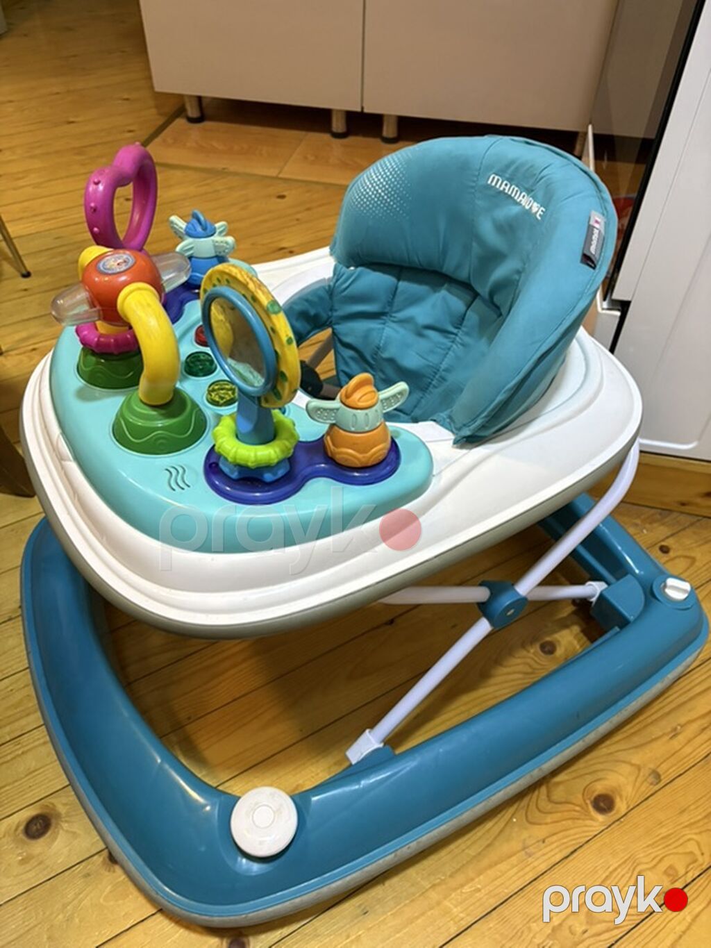 Mamalove uşaq gəzdirəni (baby walker) - Rəng: mavi-ağ gövdə, turkuaz — Uşaqlar üçün hər şey, Bakı (2)