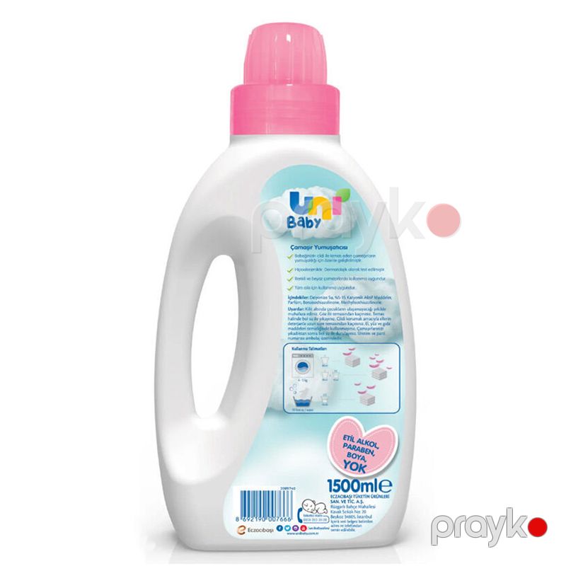 Uni Baby Çamaşır Yumuşatıcı Hassas Ciltler İçin Çamaşır Yumuşatıcı Paraben, Alkol, Boya İçermez Deterjan 1500ml — Mallar, Bakı (2)