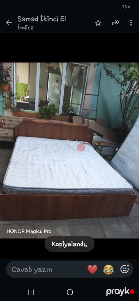 İkili taxt - Ölçü: 2.00 x 1.60 m - Korpus: taxta/laminat gövdə — Bakı