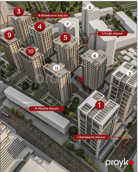 Satılır 4 otaqlı yeni tikili 174.5 m² — Bakı