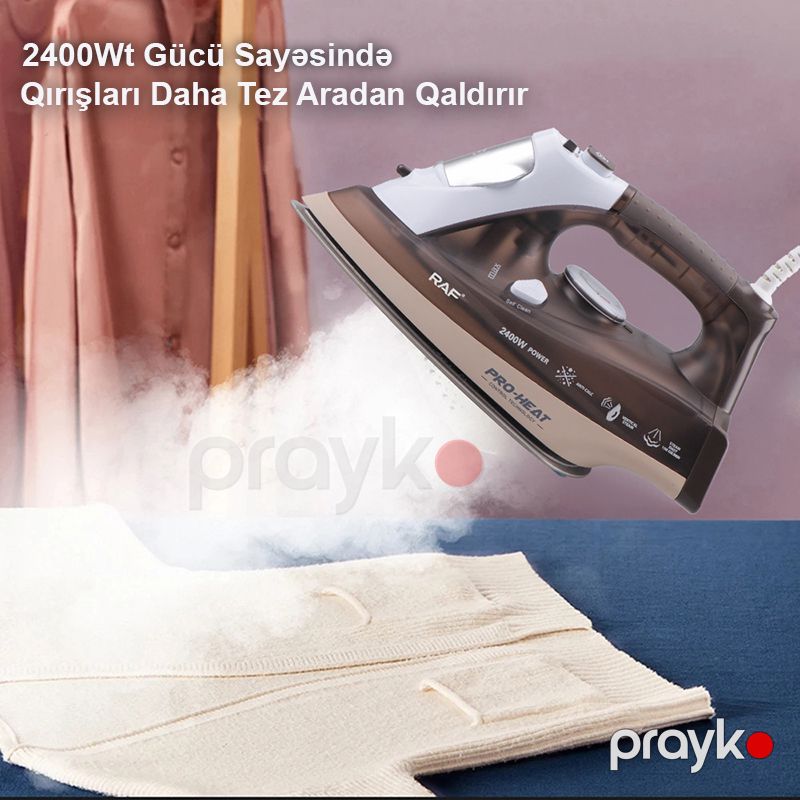 Yüksək Keyfiyyətli RAF Buxarlı Ütü 2400Wt Gücə Məxsus RAF Buxarlı Ütü — Ev texnikası, Bakı (4)