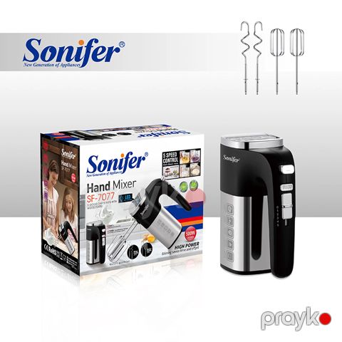 Sonifer SF-7077 Çoxfunksiyalı Mikser Beş Sürətli Mikser Paslanmaz Polad Mikser 500 W — Bakı