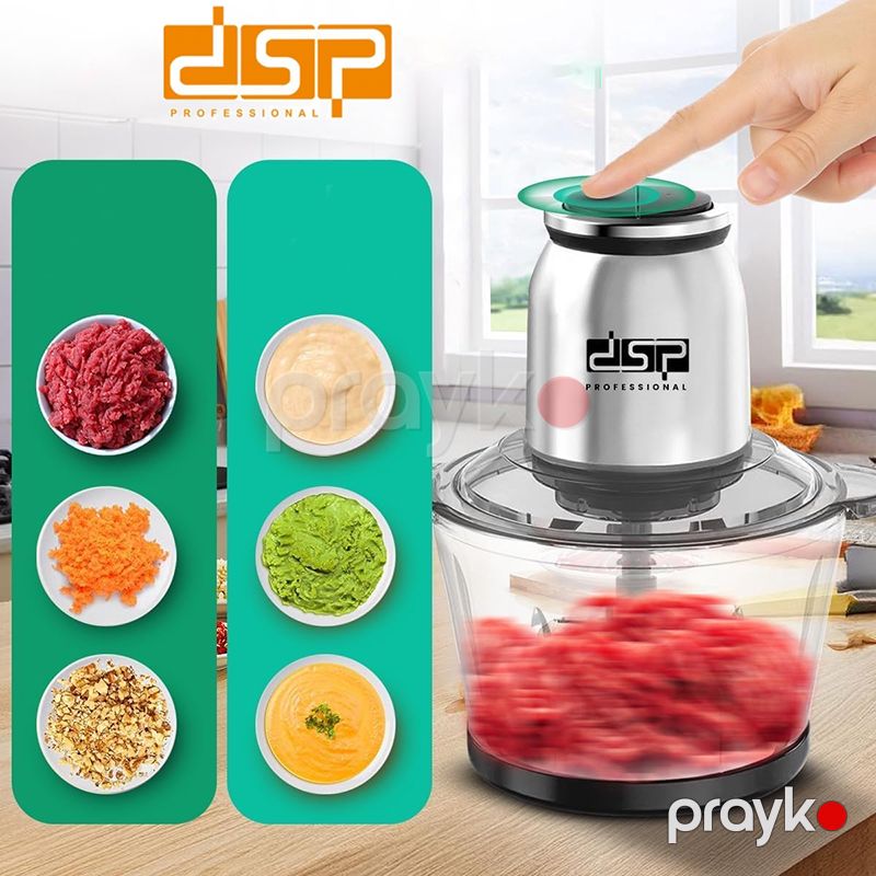 DSP KM4102 Elektrikli Mətbəx Doğrayıcı 250w 2.0Ltr Həcimli Şüşə Qida Doğrayıcı 2 Sürətli Doğrayıcı Blender 28000 RPM — Blenderlər, xırdalayanlar və mikserlər, Bakı (6)