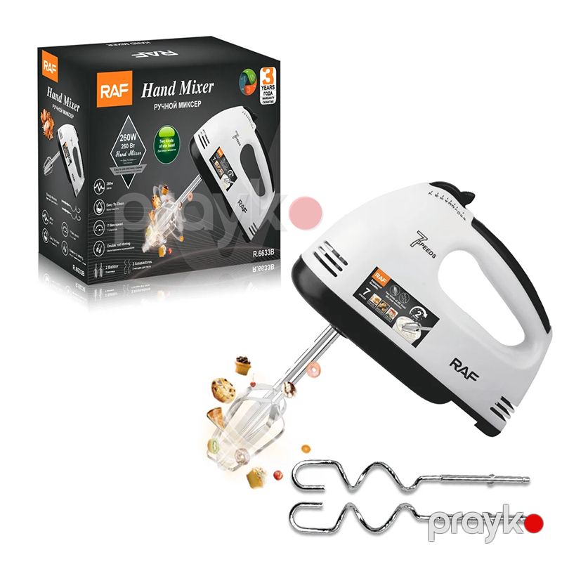 RAF Elektrikli Yumurta Çırpıcı Mikser Portativ Mini Əl Mikseri Mikser, yumurta çırpıcı, əl mikseri RAF R.6633 — Blenderlər, xırdalayanlar və mikserlər, Bakı (5)