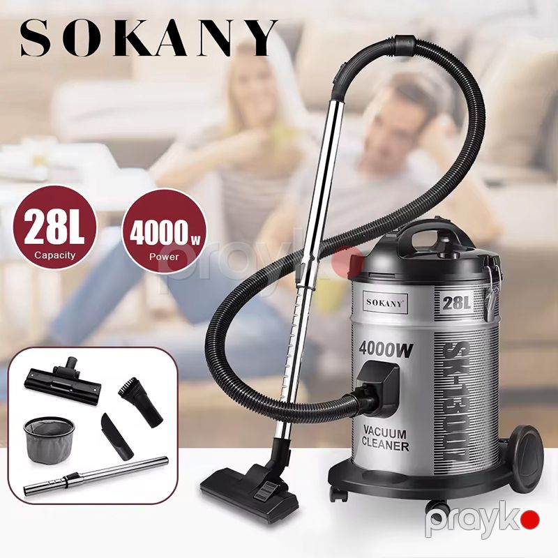 Sokany Vacuum Cleaner 4000W SK-13007 Polad Yüksək Güclü Ev Üçün 28 litr Peşəkar Tozsoran Döşəmə Tozsoran — Tozsoran, Bakı (6)
