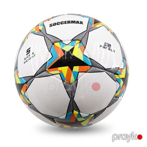 Fərdi Komanda Oyunu Üçün Uyğun Dayanıqlı Soccermax Futbol Topu Ulduz Dizaynlı Rəngli Təlim Topu — Bakı
