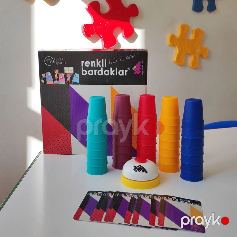 5 Nəfərlik Rəngli Bardaklar Zet Intelligence Colored Cups Əyləncəli, Zəka, Ağıl, Məntiq Və Strategiya Oyunu — Stolüstü və kart oyunları, Bakı (3)