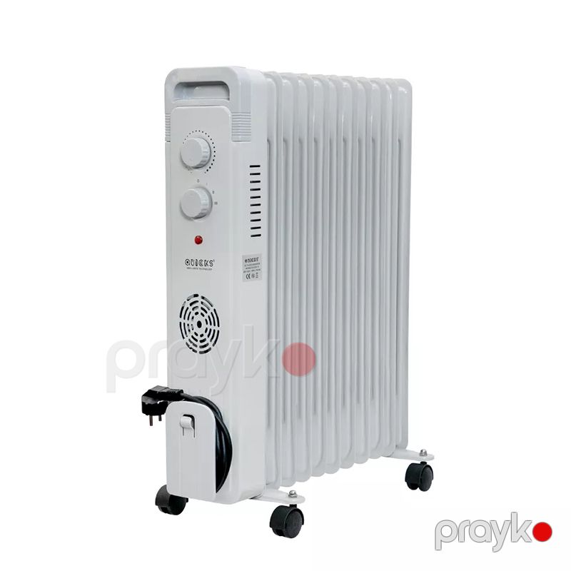 Radiator Q-4230/11/F 11-li 2500W Ventilyatorlu ELektrikli Radiator Ağ Rengli Döşəmə Qızdırıcı — Isıtıcılar və isı ventilatorları, Bakı (2)