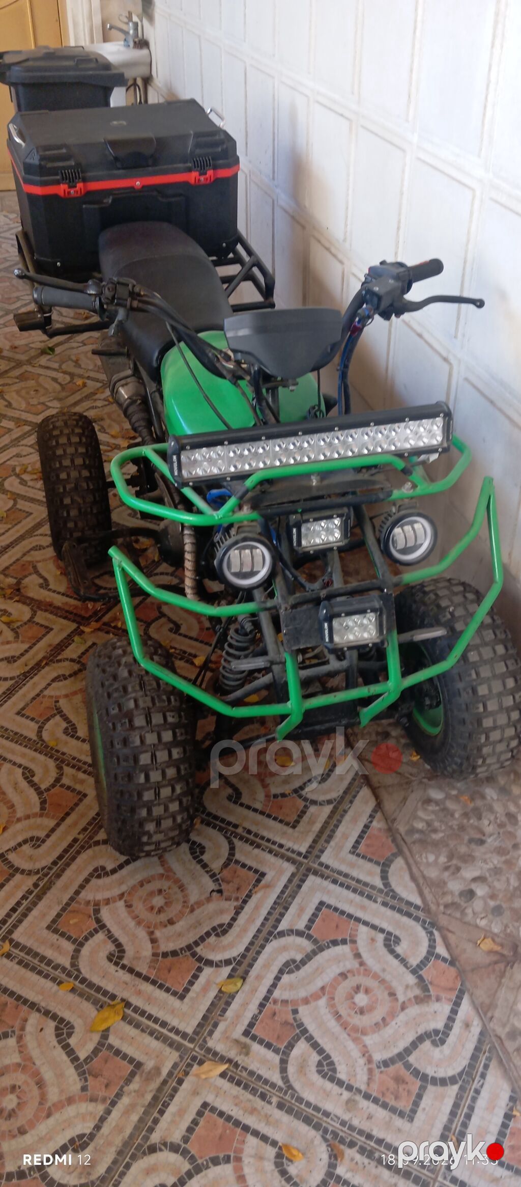 ATV custom 125 kub kvadrosikl – yaşıl rəng, gücləndirilmiş ön və arxa — Kvadrosikllər və baqqilər, Bakı (2)