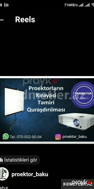 Proyektor icarəsi — Digər, Bakı (2)