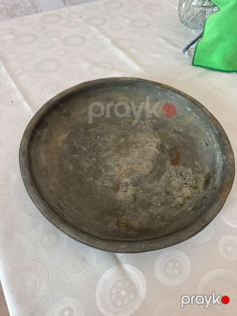 Qədimi mis döymə sini - Material: tökmə/döymə mis qalaylanmış — Masazır