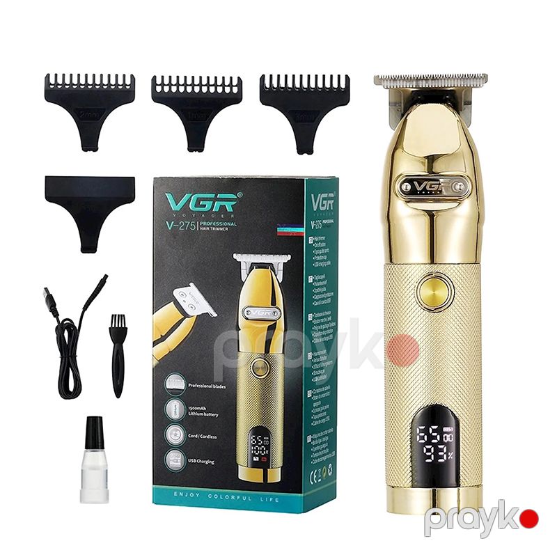 VGR V-275 Elektrikli Bərbər Saç Qırxan Trimmer Kişilər Üçün LED Displeyli Təkrar Doldurulan Peşəkar Saç Kəsici — Usturalar, trimmerler və epilyatorlar, Bakı (7)