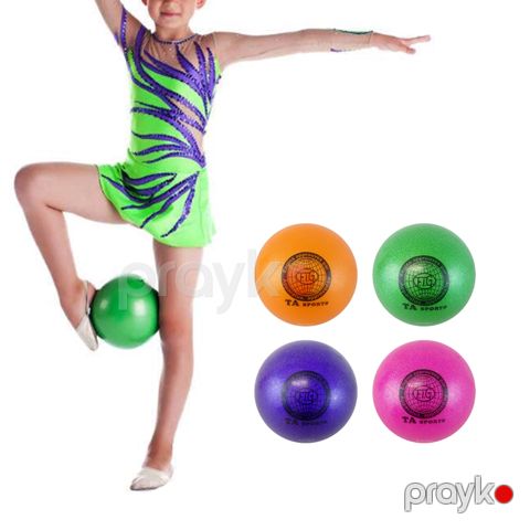 Bədii Gimnastika Topu PVC Rəngli Parıltılı Gimnastika Topu Zərli Gimnastika Topu — Bakı