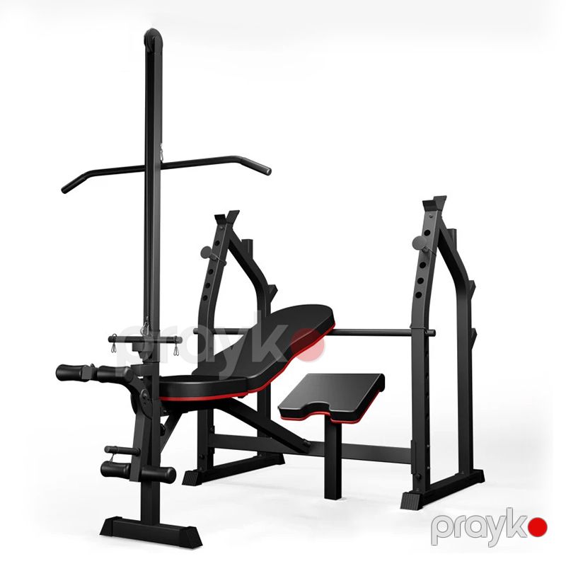 Yüksək Keyfiyyətli Squat Rack Çoxfunksiyalı Ev Fitness Avadanlığı Polad Trenajor Dəsti — Fitness və simulyatorlar, Bakı (2)