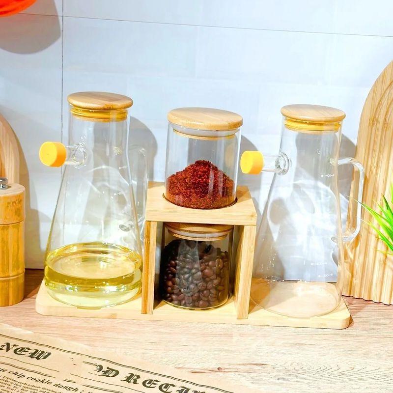 Bambuk Dayağı ilə Yağ və Ədviyyat Dəsti — Qablar və mətbəx əşyaları, Bakı (2)