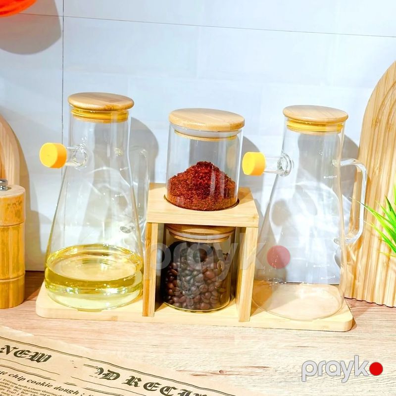 Bambuk Dayağı ilə Yağ və Ədviyyat Dəsti — Qablar və mətbəx əşyaları, Bakı (2)