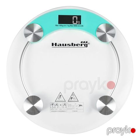 Hausberg HB-6000BL Çəki Tərəzisi LCD Displey, Avtomatik söndürmə 180 kq, Şəffaf şüşə Tərəzi — Bakı