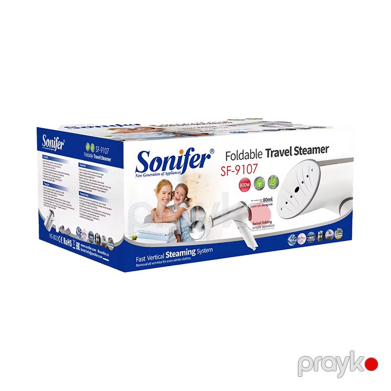 Sonifer SF-9107 Portativ Qatlana Bilən Buxarlı Ütü Yüksək Keyfiyyətli Əl Buxarlı Ütü 1500W — Ev texnikası, Bakı (6)