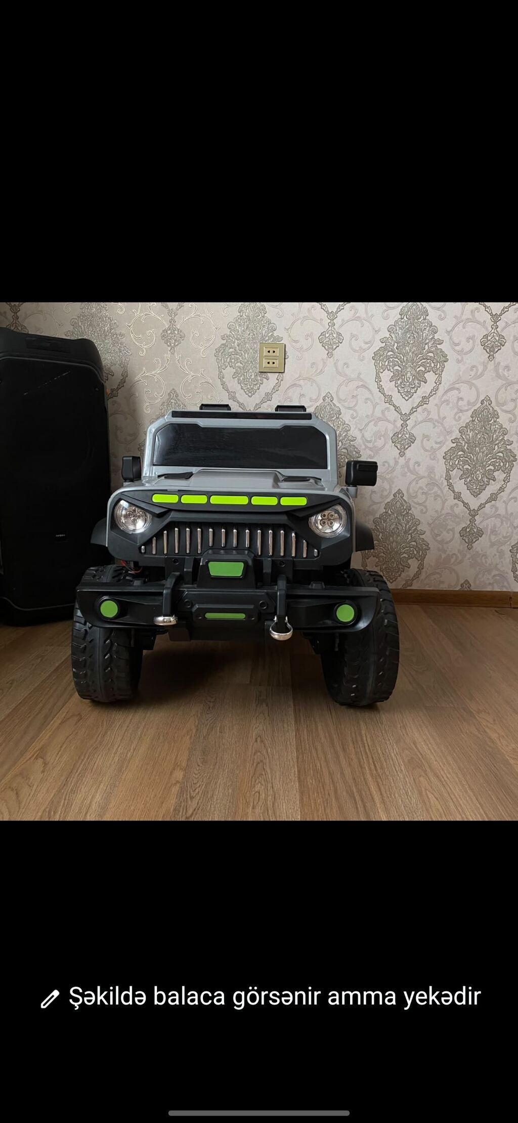 Uşaq üçün elektrikli off-road tipli miniatür maşın - Korpus: boz/qara — Uşaq avtomobilləri, Samux (2)