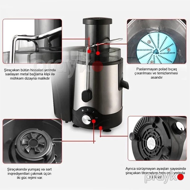 Yüksək Keyfiyyətli Bosch Elektrikli Polad Şirəçəkən Mikser 1400W Gücə Məxsus Temperatur Nəzarətli Şirəçəkən Maşın 600L — Digər mətbəx texnikası, Bakı (4)