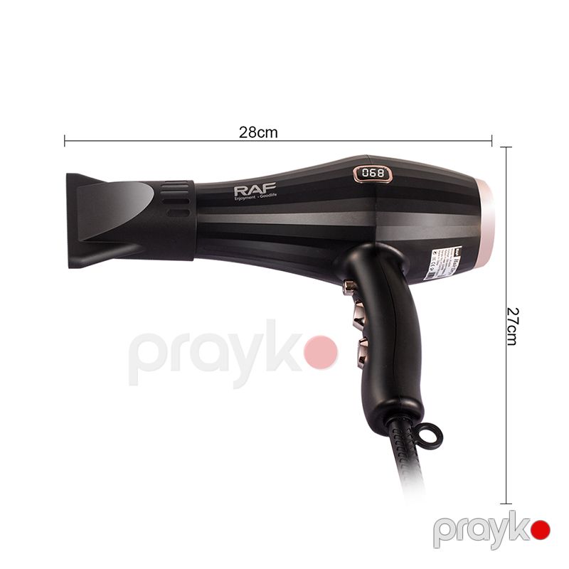 RAF Qara 2200W Sabit Temperaturlu Saç Qurutma Maşını R.4506 hava feni — Fən, Bakı (5)