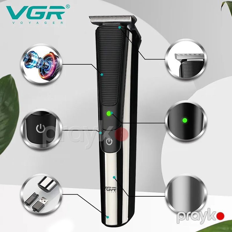 Kişilər üçün Professional VGR Saç Kəsmə Makinası 0mm 600 mAh Elektrikli Simsiz Saç Kəsmə Makinası — Usturalar, trimmerler və epilyatorlar, Bakı (6)