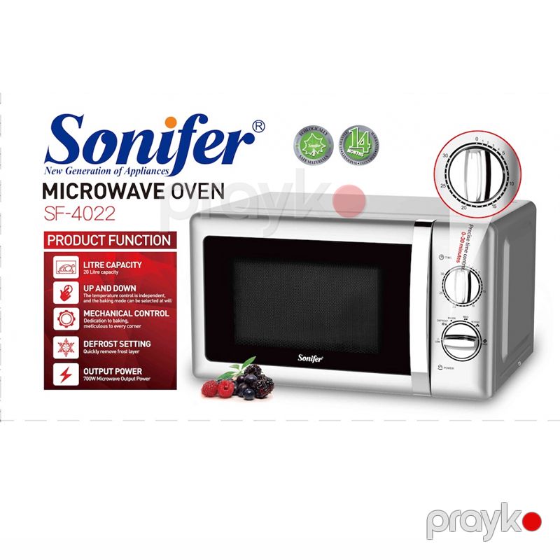 Sonifer SF-4022 Elektrikli Mikrodalğalı Soba Yüksək Keyfiyyətli Soba 700W Gücündə Tutum 20 L — Mikrodalğalı sobalar, Bakı (4)