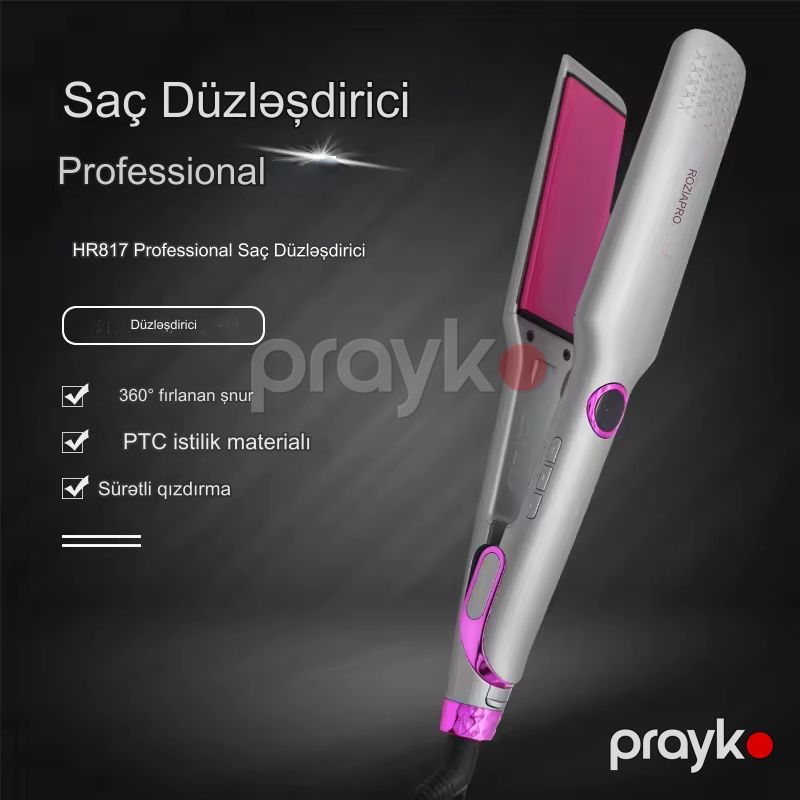 Rozıa HR817 Saç Düzləşdirici Fen Ütü Feni Professional Düzləşdirici — Fən, Bakı (4)
